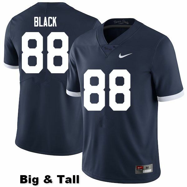 NCAA Nike Men's Penn State Nittany Lions Norval Black #88 College Football Authentic Big & Tall Navy Stitched Jersey VIZ6298QM